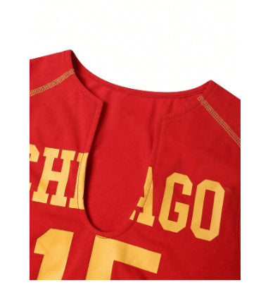Hollow Red Personalized Digital Printing Sleeveless Sports Vest